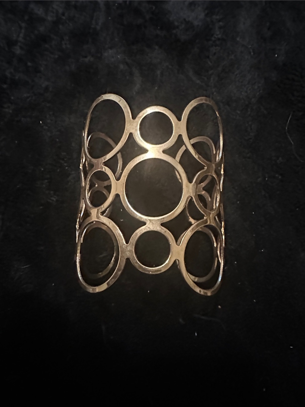 Gold-Tone Openwork Circle Cuff Bracelet - Women Jewelry